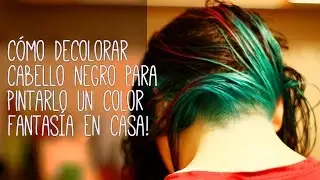 Cómo decolorar el cabello oscuro y teñirlo de color turquesa y violeta. ( underlayer)