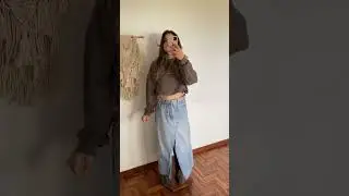 Transformei calça jeans vintage em maxi skirt! Coleção REWORK no meu brechó insta @oldiscoonvintage_
