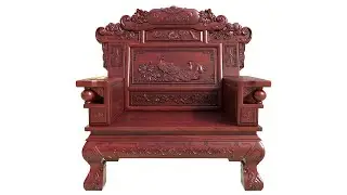 №243  3ds max Chinese style sofa modeling process
