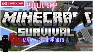 Playing Minecraft Public Server anyone can joi | Road to 700 Sub | 