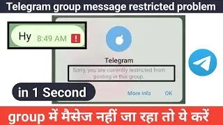 telegram sorry you are restricted currently from posting in this group | telegram group message send