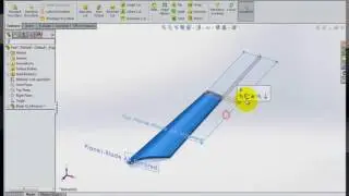 Tutorial SolidWorks How to Create Helicopter Part Blade  B3  By mirroring