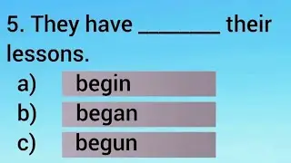 20+ Questions - VERBS Quiz | VERBS | Choose the Correct VERBS to Complete the Sentence