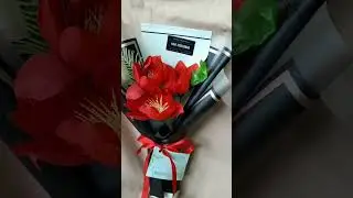BUKET BUNGA ARTIFICIAL WARNA MERAH SUPER BAGUS