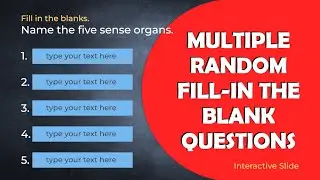 Multiple Random Fill in the Blank Questions | Interactive Slide | Articulate Storyline 360
