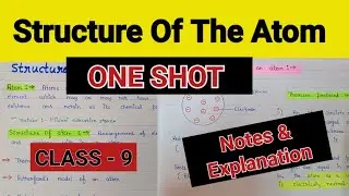 Structure of the atom chapter 4 class 9 | Structure of  atom notes | structure of  atom
