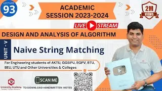 DAA93:String Matching Algorithm | Naive String Matching Algorithm Explanation