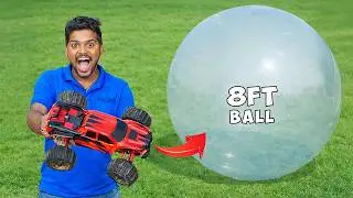 50Km/h RC Car Inside A...Zorbing Ball 🔥🔥 Telugu Experiments