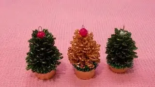 Christmas tree made of beads