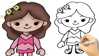 💗 Cómo dibujar a Toca Boca life world - Dibujo fácil de Toca Boca