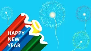 2022 New Year PowerPoint Slide with Firework Animations