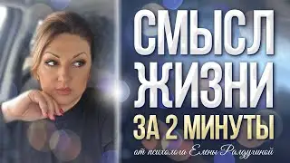 Смысл жизни за 2 минуты. Мотивирующее видео на каждый день от психолога Елены Ралдугиной