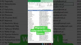 Włącznie i wyłączanie filtra w Excelu 