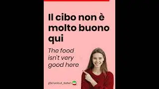 Il cibo non è molto buono qui