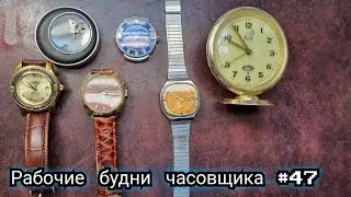 Рабочие будни часовщика #47 В ремонте часы слава,citizen,восток и будильник дружба.
