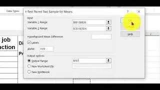Week 03 t tests in Excel Problem 04 Paired t test ANSWER VIDEO