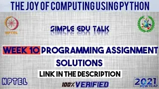 Nptel The Joy Of Computing Using Python Week 10 All Programming Assignment Solution With Link