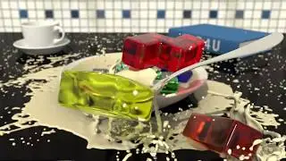 SOFTBODY SIMULATION | ANIMATION V21 #2 (custard)😋 ❤️ C4D4U
