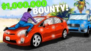 Surviving a BILLION DOLLAR Bounty in a PRIUS in GTA 5 RP!