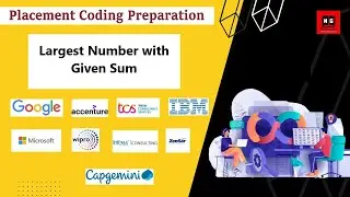 Largest Number with Given Sum | Placement Coding Questions on Python | Placement Preparation