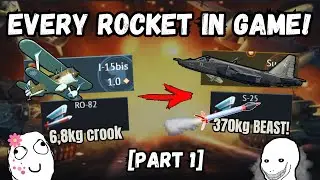 From SMALLEST to BIGGEST 𝐑𝐨𝐜𝐤𝐞𝐭 in War Thunder!🔥💥(Up to 370kg - Part 1) | the Lightest is UNPLAYABLE