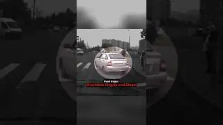 Reckless Sedan Driver Gets Instant Karma!