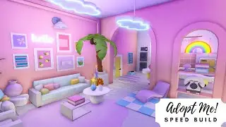 Aesthetic Preppy Pastel Bunker House Speed Build 🌼🌈 Roblox Adopt Me!