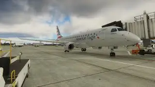 ENY (American Eagle) EMB175 Landing | KLGA | Xplane-12