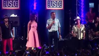 Bruno Mars Introducing Obama at 4th July Celebrations 2015 - President Honors Military Families