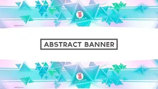 Epic abstract free banner template w/ speed art (PSD.)