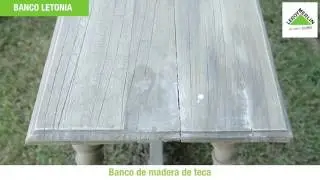 Banco madera teca letonia