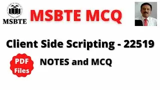 MSBTE Final Year Client Side Scripting Notes and MCQ | Detailed Explanation |
