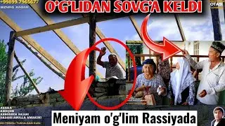 MUSOFIR O'G'ILDAN OTANI TUG'ULGAN KUNIGA SOVG'A KELDI, OTA XAYRON, МУСОФИР УГИЛДАН ОТАГА СОВГА КЕЛДИ