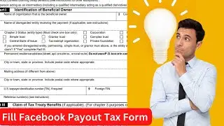 How to fill out Tax Form for Facebook Payouts in 2023 ||  How to fill tax form W-8BEN for facebook