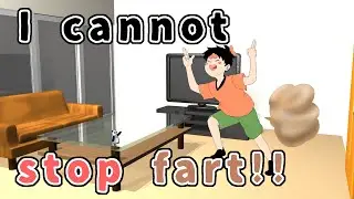 I can't stop fart!!(Pandaphone Prank)|comic anime|