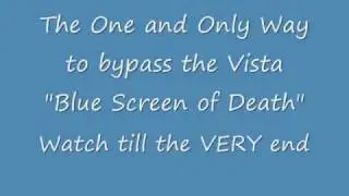 Vista Blue Screen of Death Fix