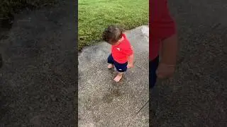 dad lets son get in puddle of water #shorts