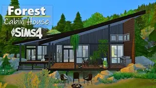 Forest Cabin House 🏞🌲  | Modern ✔️| No CC | Stop Motion | Speed Build | The Sims 4
