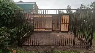 Вольер для собаки с выгулом .