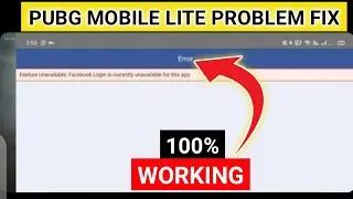 Features Unavailable Facebook Login Us Currently Unavailable for This App Pubg Lite || 200% Working