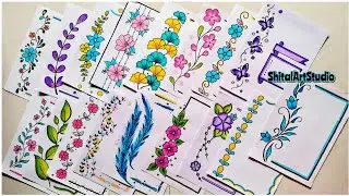 20 BEAUTIFUL BORDER DESIGNS/PROJECT WORK DESIGNS/A4 SHEET/FILE/FRONT PAGE DESIGN FOR SCHOOL PROJECTS