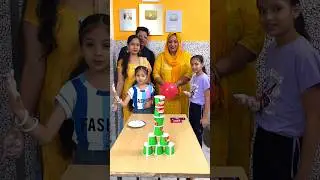Who Will Break The Pyramid🔺By Balloon🎈 🤣 #shorts #youtubeshorts #pariishikashorts #pariishika