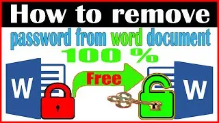 How to removing password from word document?