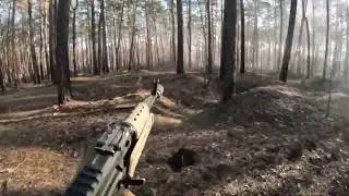 Helmet Cam: Ukrainians Assault Russian Position With Tank Support