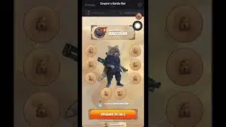 Telegram игра Empires Battle! Прокачал енота до 5 уровня. #telegram #заработок #top