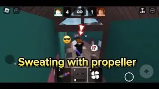 So I was SWEATING with the PROPELLER in murderers vs sheriffs duels...😅😅😅 | Roblox MVSD