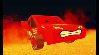 ¡El primer momento en que McQueen vuelca el tractor! (Cars, Roblox, stop motion)