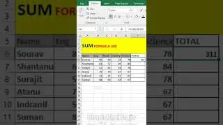 Advance Excel Trick 10 l Sum Calcation #advanceexcel #excel #computertricks #viral #viralfeeds #fyp
