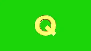 abcd 3d animation green screen, Letter Q