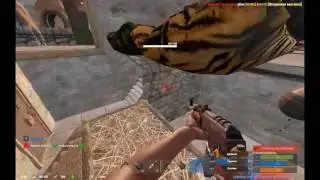 Rust - Рейдим в онлайне с моим кланом +6 людей , пришли еще игроки пытались помешать XD)))